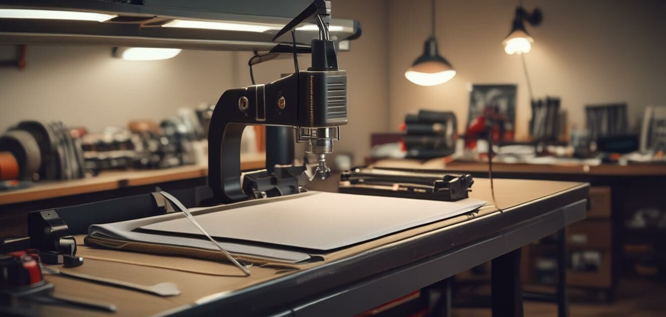 Workspace for heat press machine